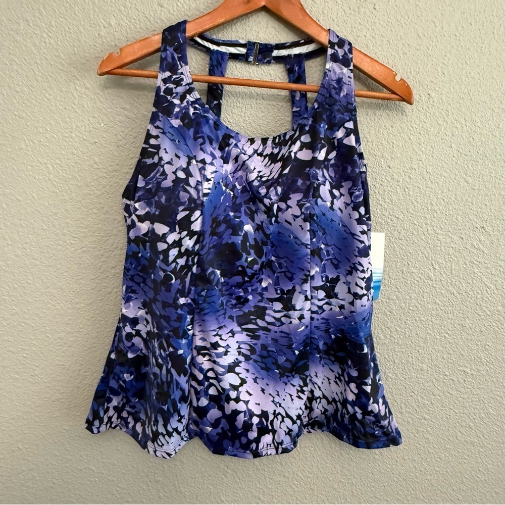 NWT Swimsuits for all Aquabelle Tankini Top Size 16